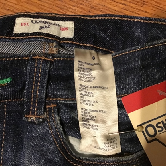 NWT Oshkosh Bgosh Girls size 6 denim skirt with shorts to make a skort - Picture 8 of 8